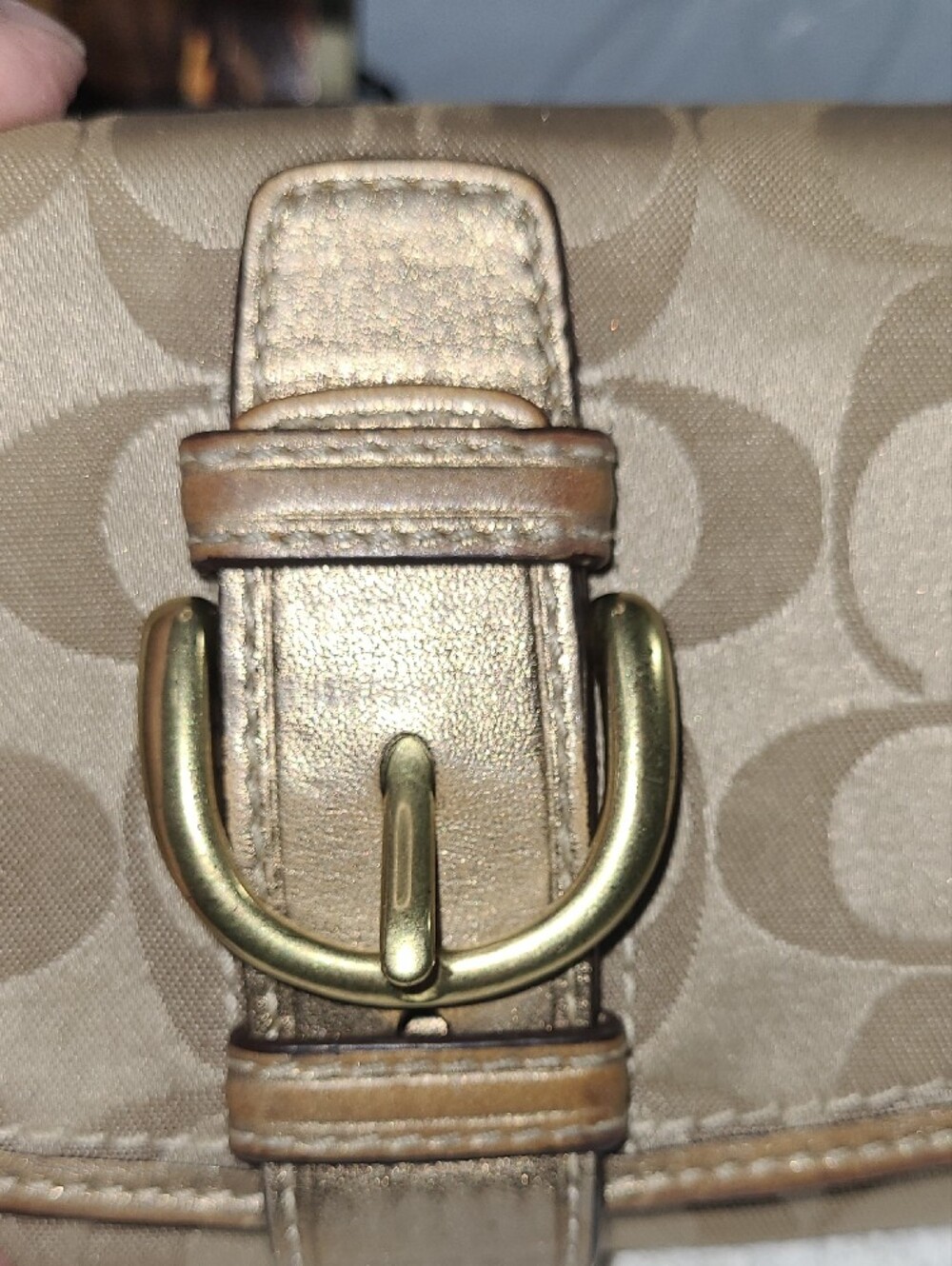Coach Soho Beige Khaki Signature Jacquard Buckle Wallet - Picture 6 of 15